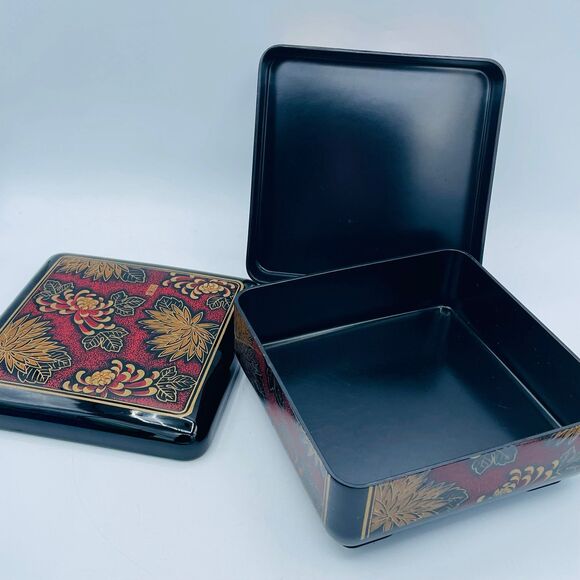 Vintage Asian Oriental Bento Style Jewelry Trinket Storage Box ROC Interpur - Picture 5 of 10